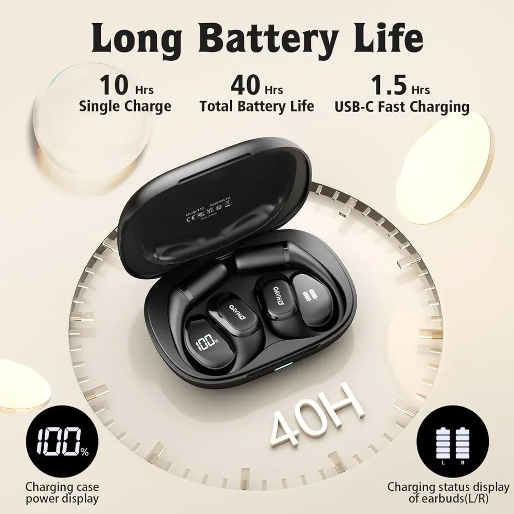 Open Ear Headphones,Over Ear Earbuds with Ergonomic Earhook-Brand new in the box